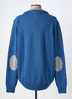 Pull stretch manches longues bleu MASSIMO BONI homme