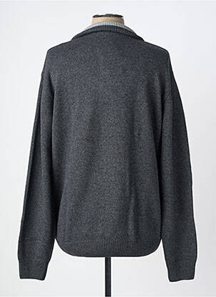 Pull tissage chiné manches longues gris MASSIMO BONI homme