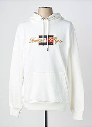 Sweat-shirt à capuche broderie manches longues beige TOMMY HILFIGER homme