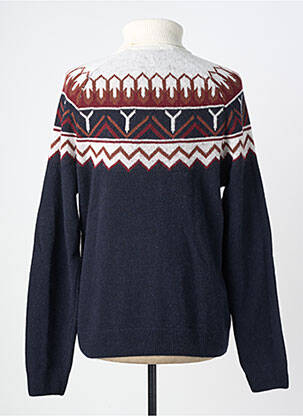 Pull col roulé manches longues manches longues bleu DANIEL HECHTER homme