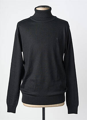 Pull col roulé stretch manches longues noir COFOX homme