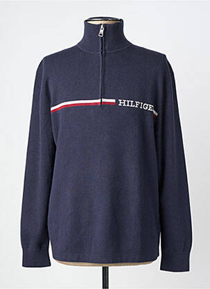 Pull stretch manches longues bleu TOMMY HILFIGER homme