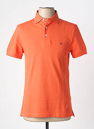 Polo stretch manches courtes orange TOMMY HILFIGER homme