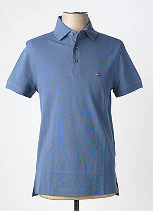 Polo stretch manches courtes bleu fonce TOMMY HILFIGER homme