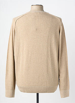 Pull stretch manches longues beige MASSIMO BONI homme