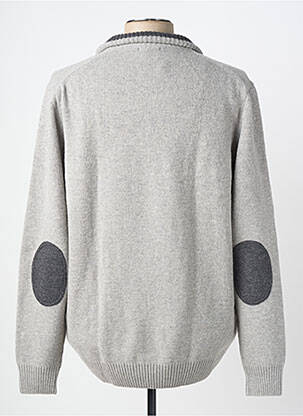Pull tissage chiné manches longues gris MASSIMO BONI homme