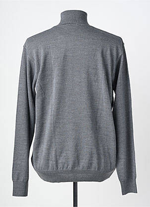 Pull col roulé stretch manches longues gris MASSIMO BONI homme
