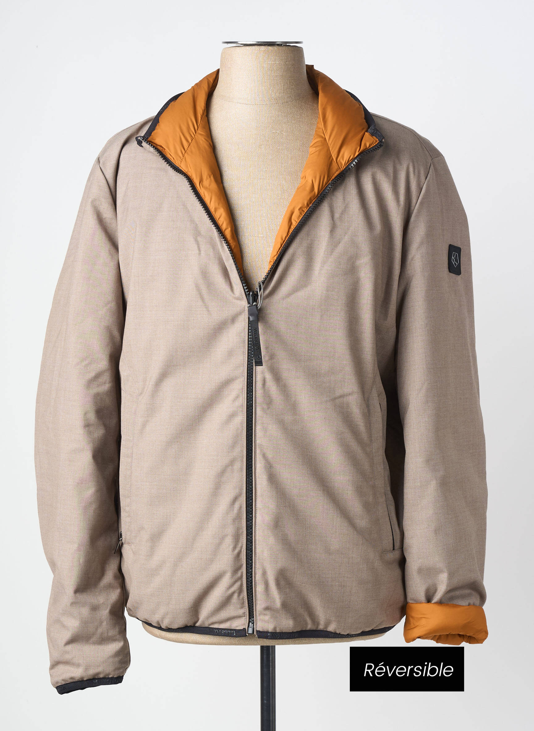 Doudoune manches longues sans capuche marron MILLESTONE homme