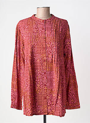 Blouse tissage popeline manches longues violet AGATHE & LOUISE femme
