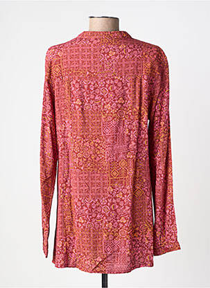 Blouse tissage popeline manches longues violet AGATHE & LOUISE femme