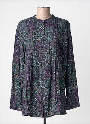 Blouse tissage popeline manches longues noir AGATHE & LOUISE femme