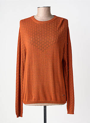 Pull coupe droite manches longues marron AGATHE & LOUISE femme