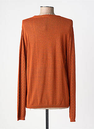 Pull coupe droite manches longues marron AGATHE & LOUISE femme