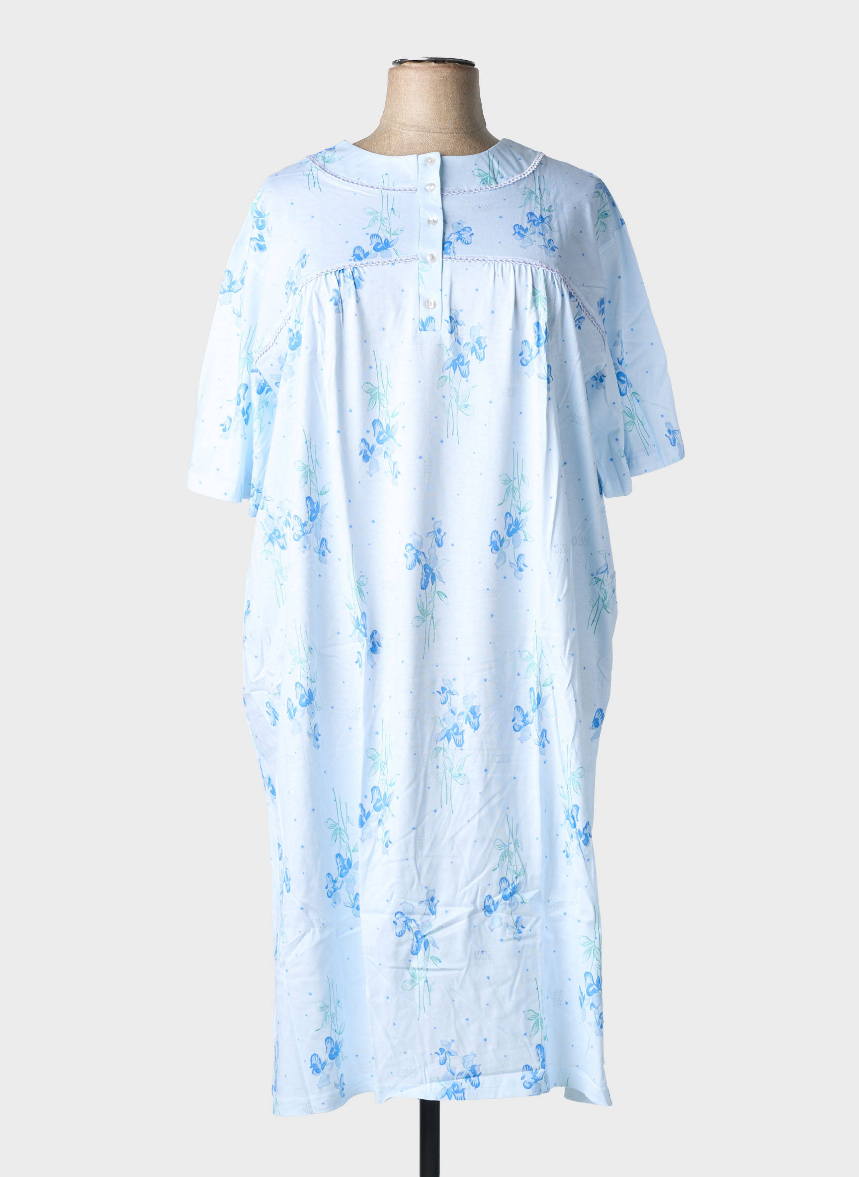 Chemise de nuit stretch bleu 20/20 femme