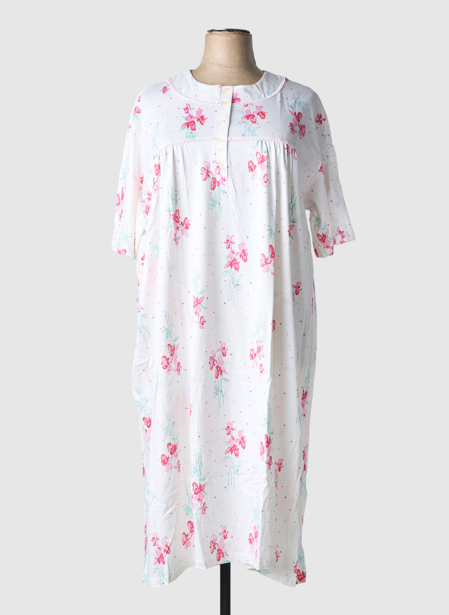 Chemise de nuit stretch rose 20/20 femme