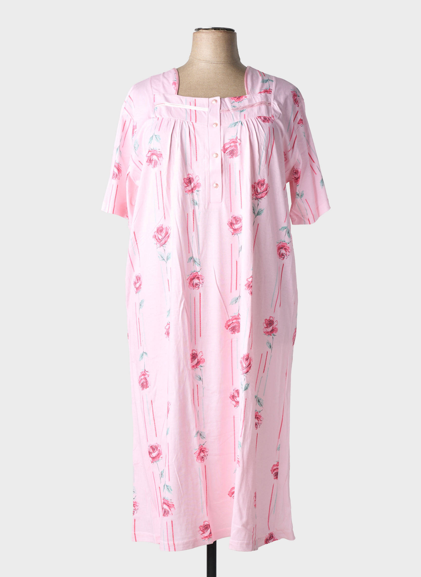 Chemise de nuit stretch rose 20/20 femme