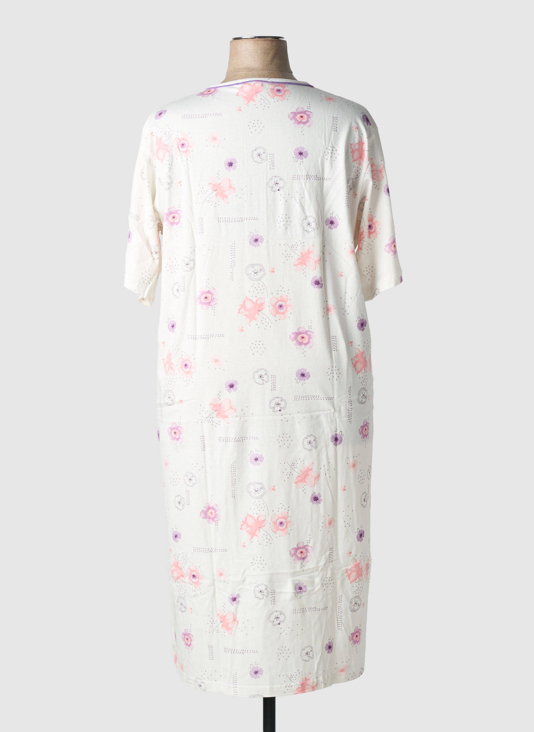 Chemise de nuit imprimé fleurs rose 20/20 femme