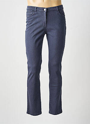 Pantalon slim tissage popeline taille normale gris AGATHE & LOUISE femme