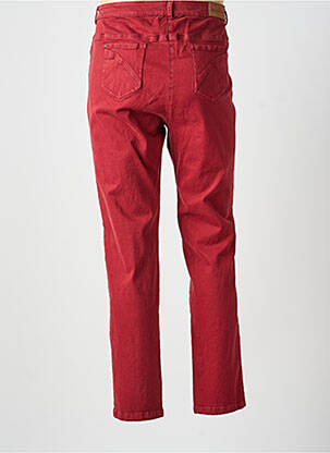 Pantalon slim tissage popeline taille normale rouge AGATHE & LOUISE femme