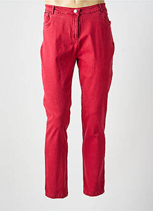 Pantalon droit stretch taille normale rouge AGATHE & LOUISE femme
