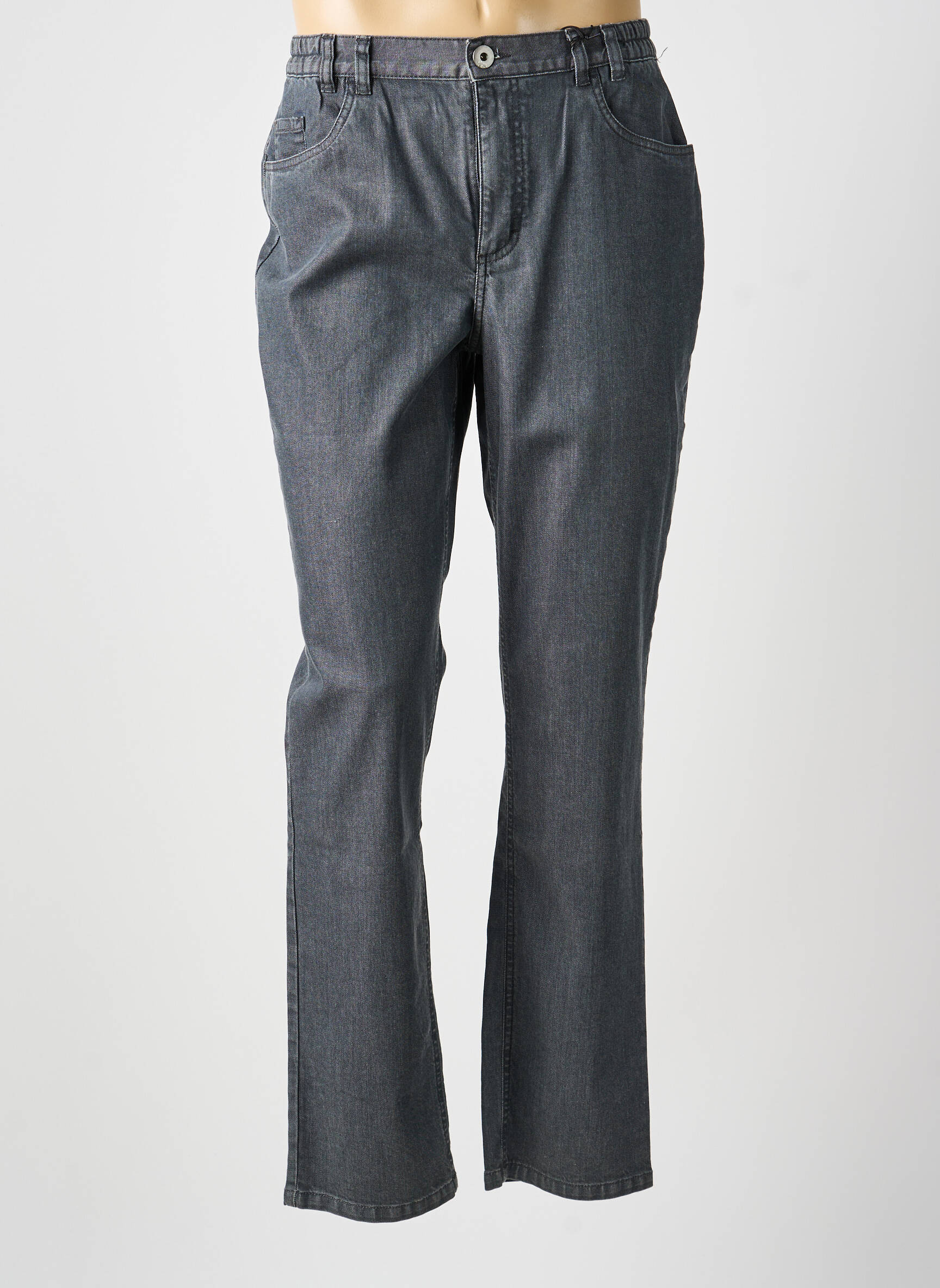 Jeans coupe droite poches gris TBS femme