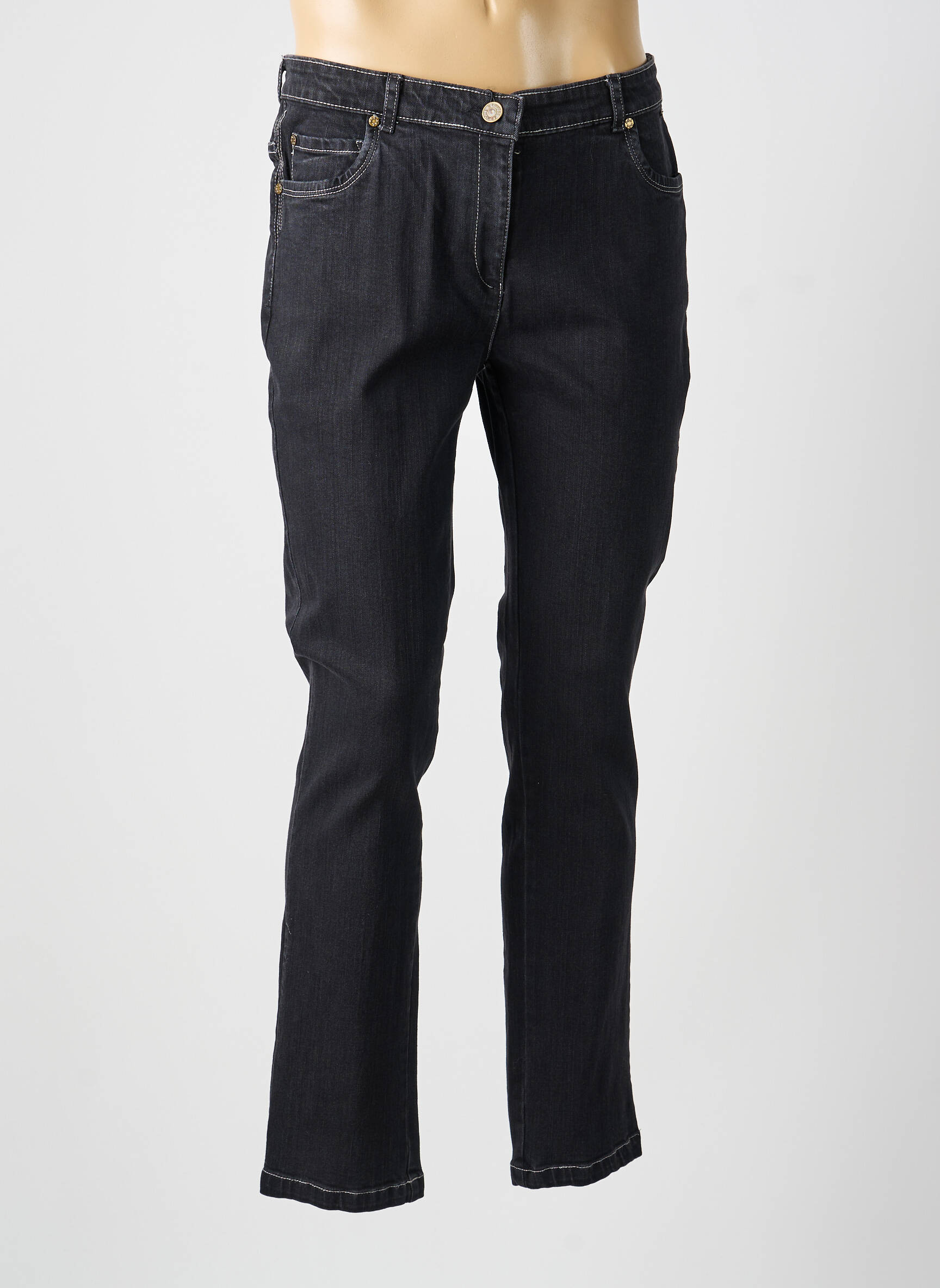 Jeans coupe slim stretch taille normale bleu AGATHE & LOUISE femme