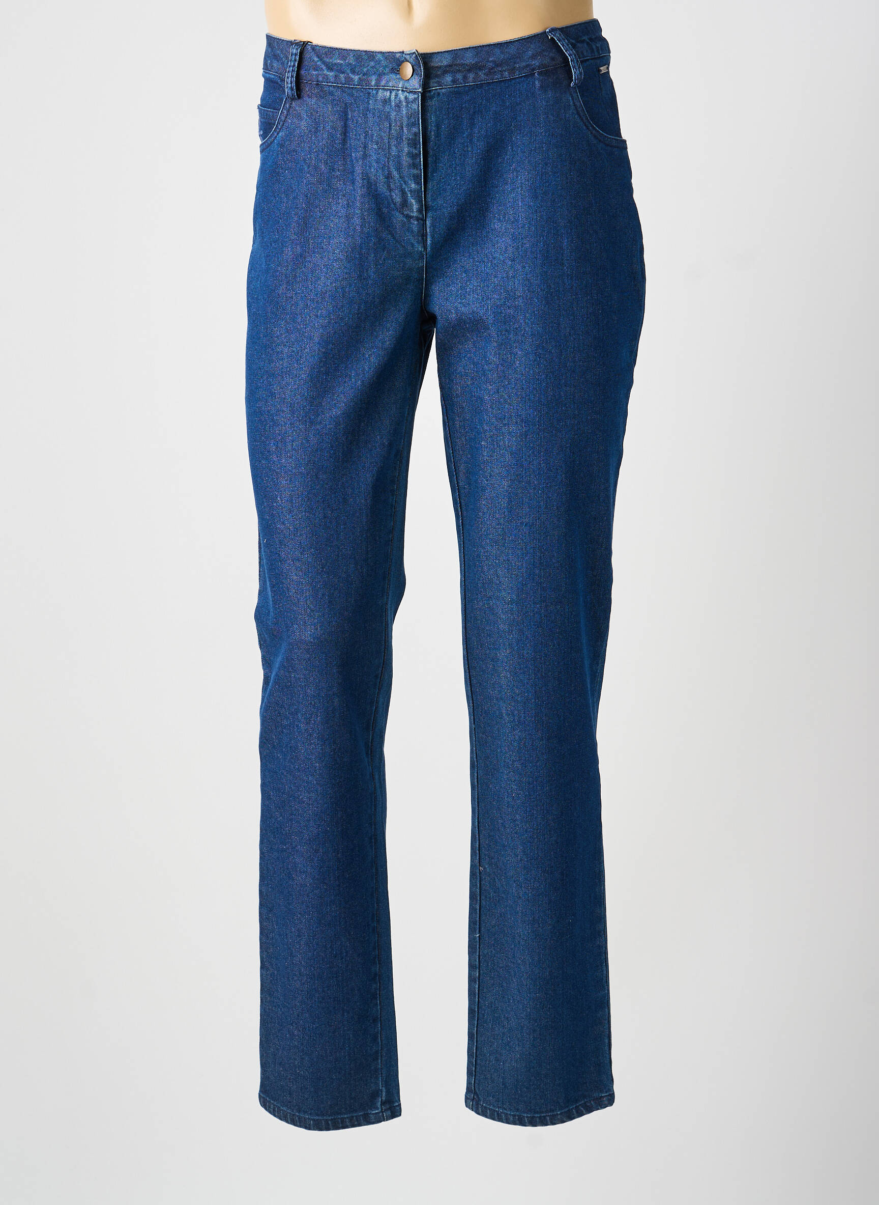 Jeans coupe slim tissage brut taille normale bleu AGATHE & LOUISE femme
