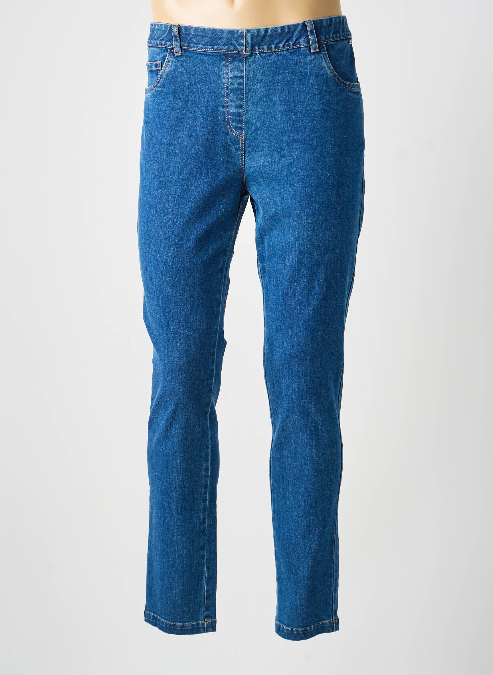 Jeans coupe slim stretch taille normale bleu AGATHE & LOUISE femme
