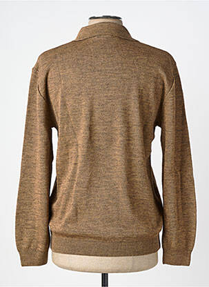 Pull col polo manches longues marron 20/20 homme