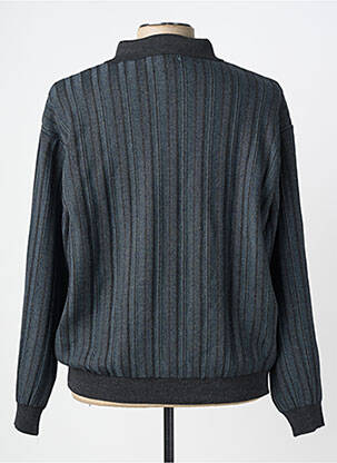 Pull col polo manches longues gris GUY DE BERAC homme