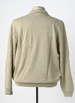 Pull col polo manches longues vert 20/20 homme