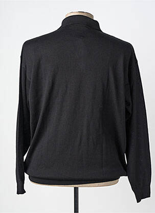 Pull col polo manches longues noir GUY DE BERAC homme