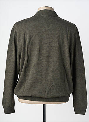 Pull col polo manches longues vert 20/20 homme