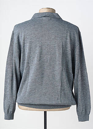 Pull col polo manches longues gris 20/20 homme