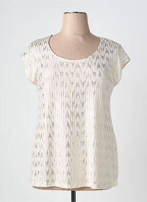 Top stretch manches courtes beige SPG WOMAN femme