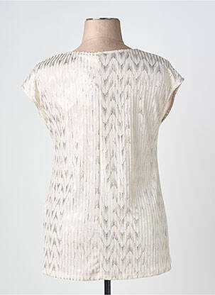 Top stretch manches courtes beige SPG WOMAN femme