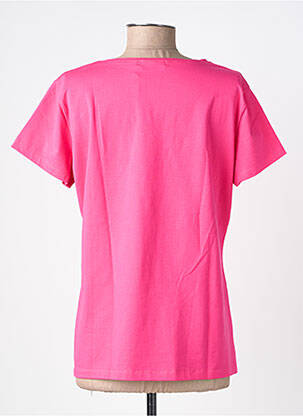 T-shirt col v manches courtes rose NOOS NOOS femme