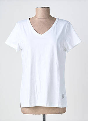 T-shirt col v manches courtes blanc NOOS NOOS femme
