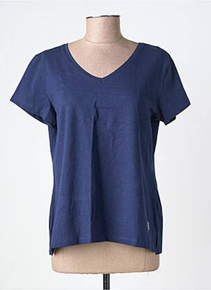 T-shirt col v manches courtes bleu NOOS NOOS femme