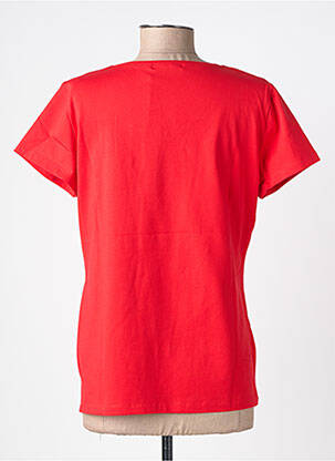 T-shirt col v manches courtes rouge NOOS NOOS femme