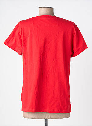 T-shirt sérigraphie floquée manches courtes rouge NOOS NOOS femme