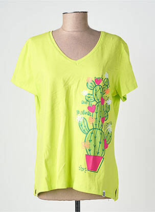 T-shirt sérigraphie floquée manches courtes vert NOOS NOOS femme