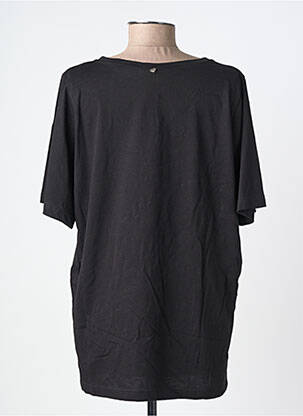 T-shirt sérigraphie floquée manches courtes noir SOPHIA femme
