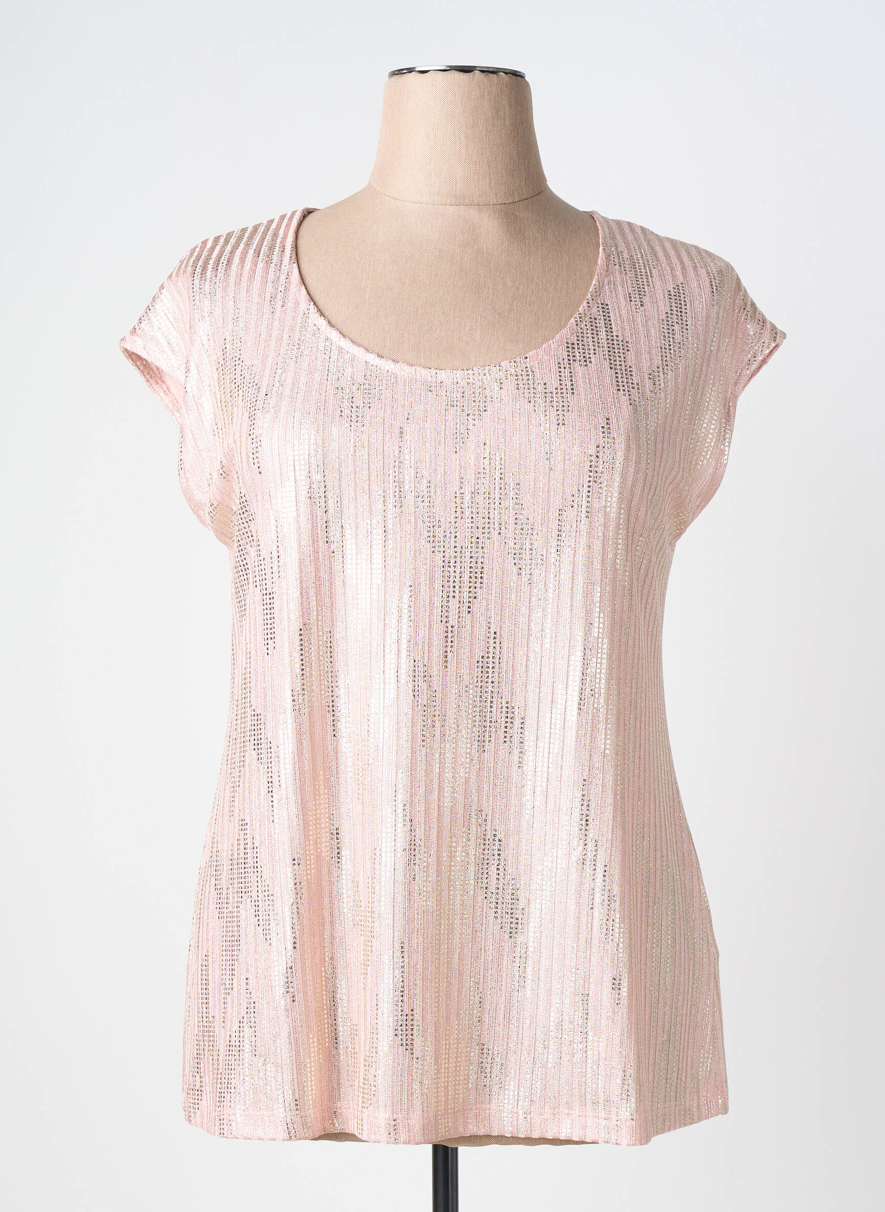 Top stretch manches courtes rose SPG WOMAN femme