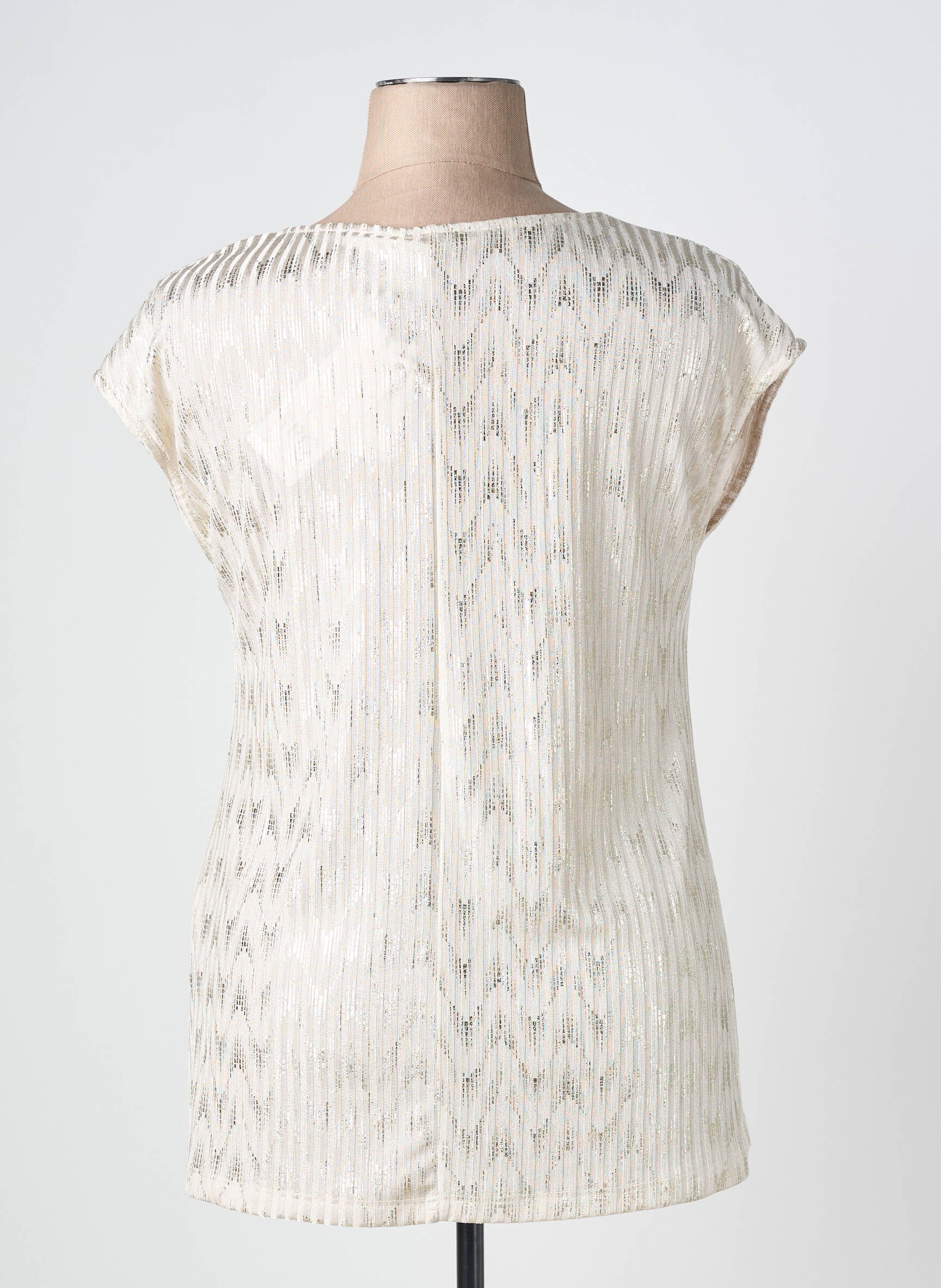 Top stretch manches courtes beige SPG WOMAN femme