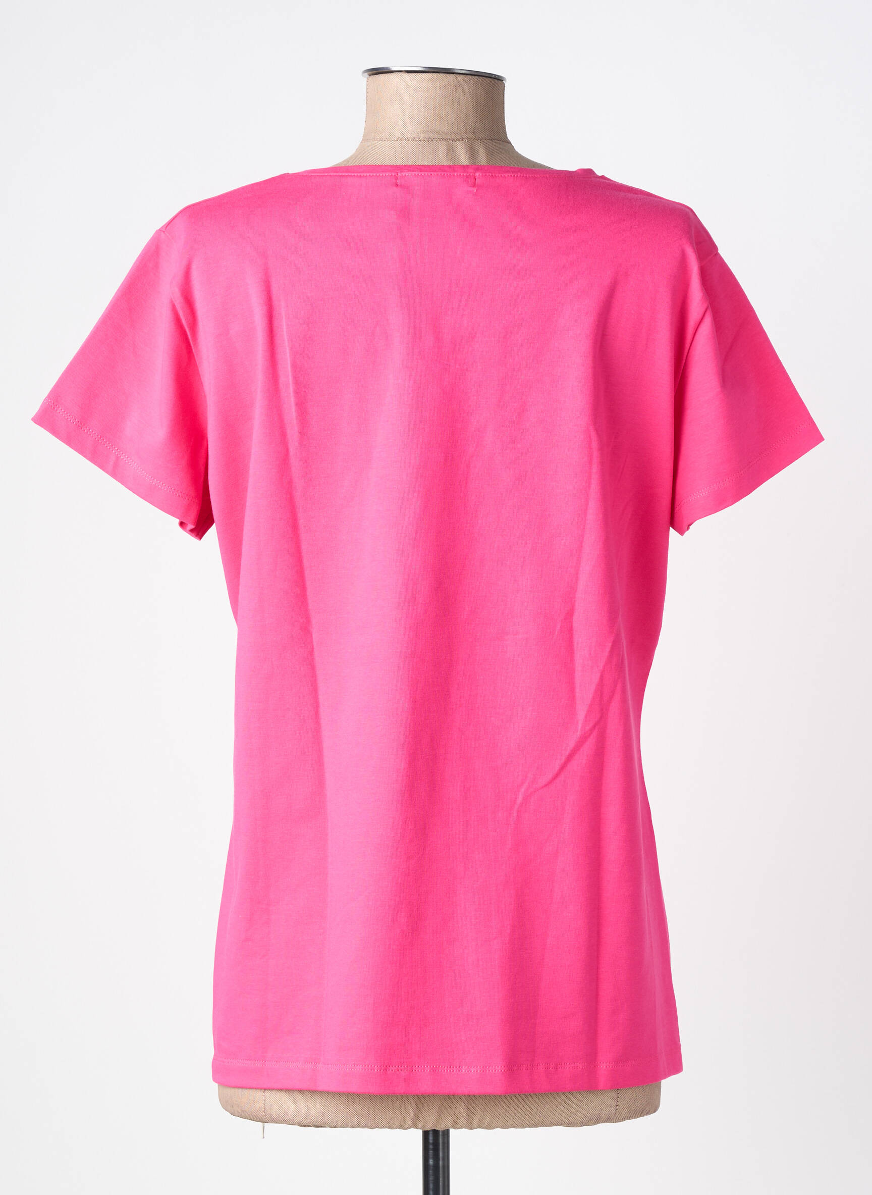 T-shirt col v manches courtes rose NOOS NOOS femme