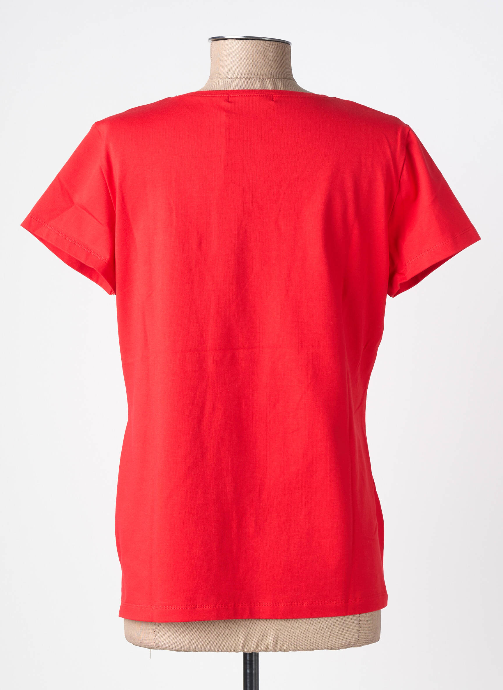 T-shirt col v manches courtes rouge NOOS NOOS femme