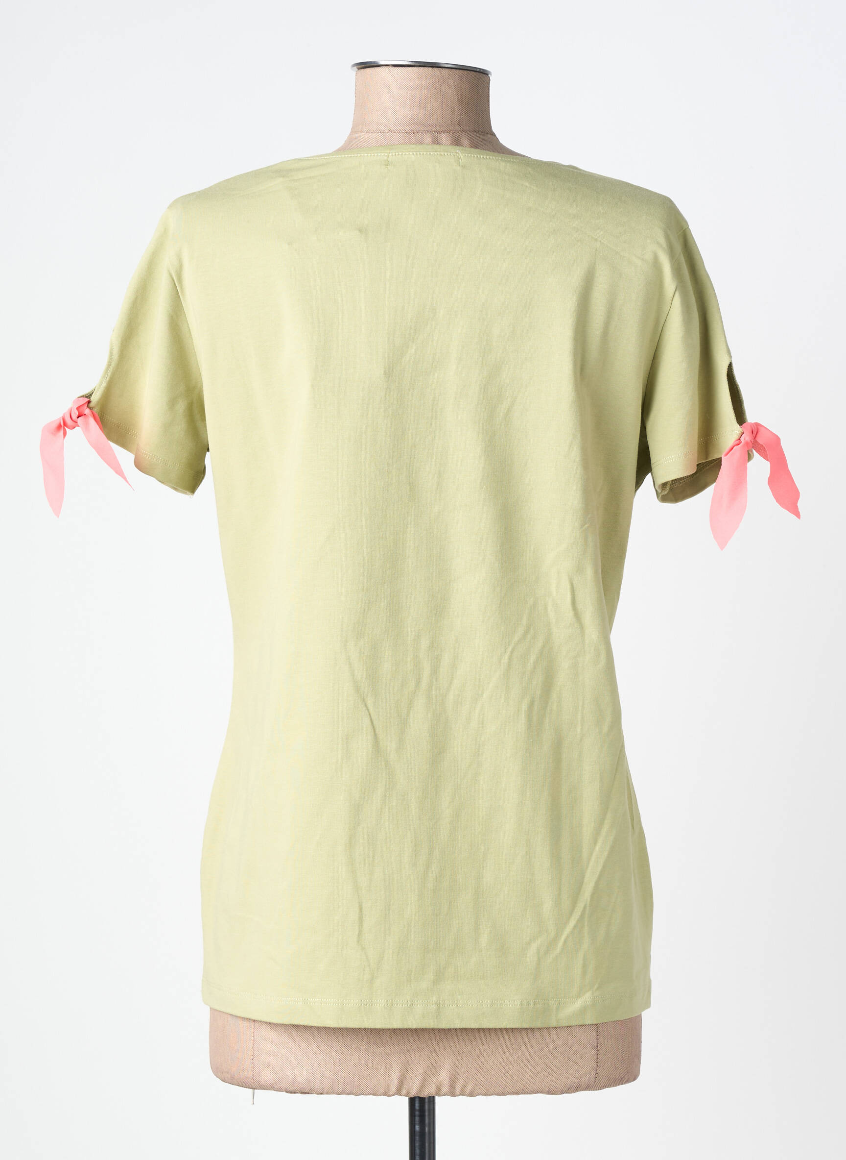 T-shirt col v manches courtes vert NOOS NOOS femme
