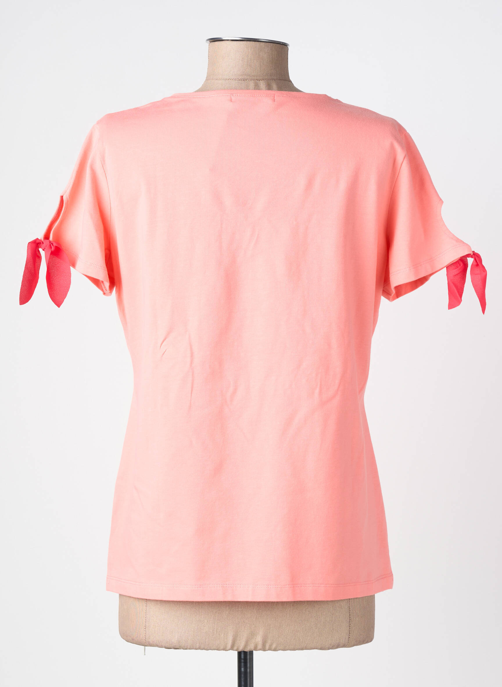 T-shirt col v manches courtes rose NOOS NOOS femme