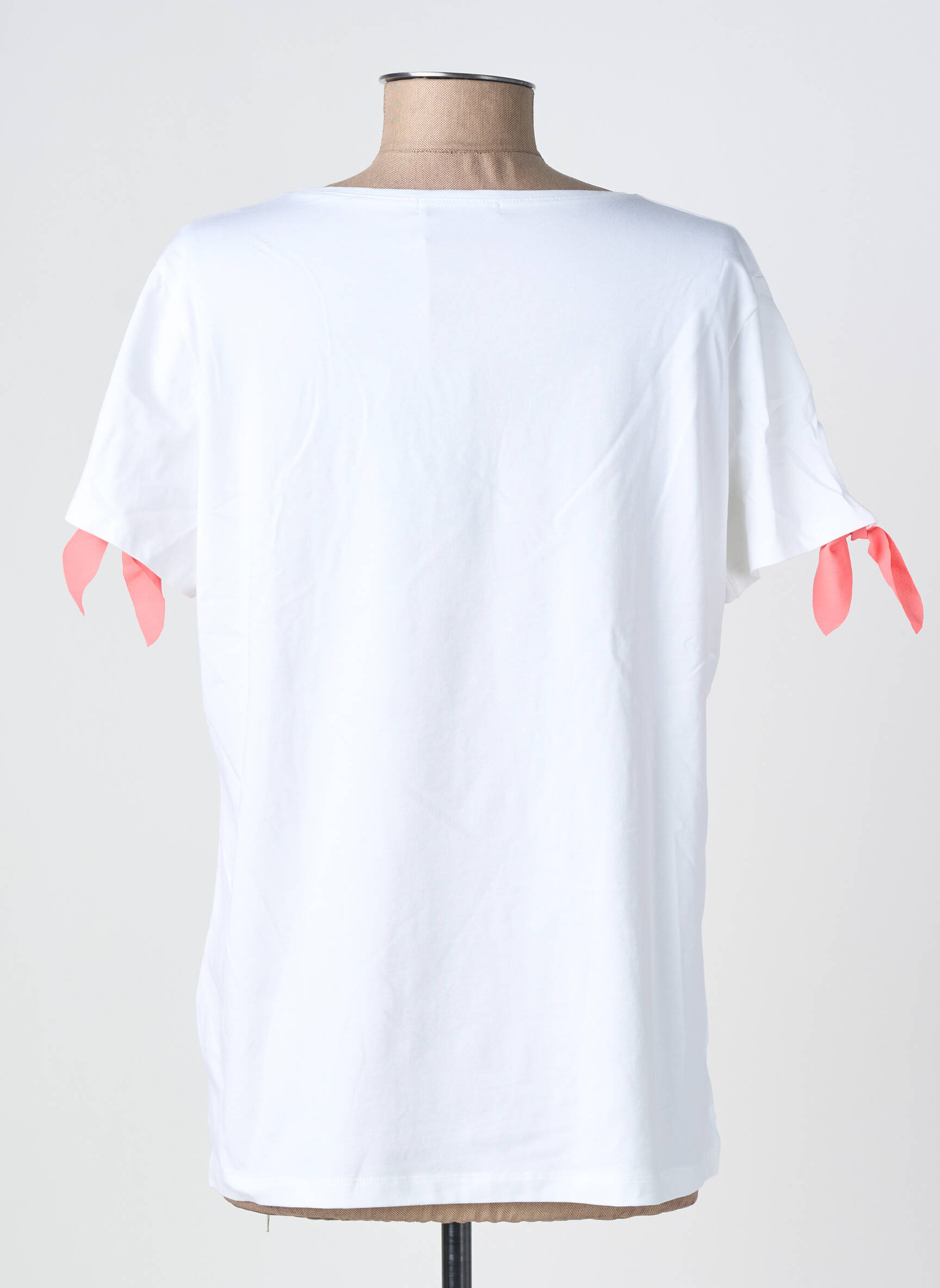 T-shirt col v manches courtes blanc NOOS NOOS femme